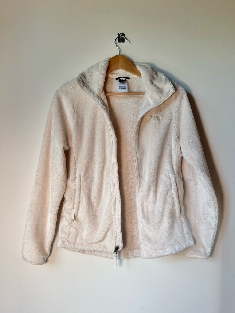 The North Face - Women’s Osito Jacket Fuzzy Full-Zip White Dune/Cream - Picture 4 of 7